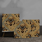 Luxury Gold Meander Geometric Fliese