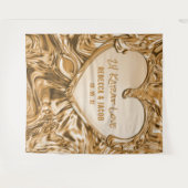 Luxury Gold Metal Herzklopfen Wandteppich (Vorderseite (Horizontal))