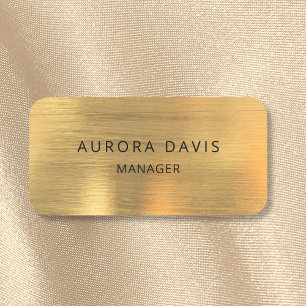Luxury Gold Metallic Modernes Business Namensschild