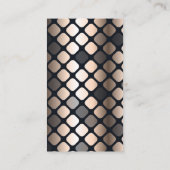 Luxury Gold Metallic Muster Visitenkarte (Rückseite)