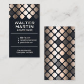 Luxury Gold Metallic Muster Visitenkarte (Vorne/Hinten)