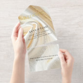 Luxury Gold Minimalist Invitation All-in-One-Einladung (Abreißstreifen)