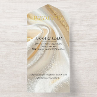 Luxury Gold Minimalist Invitation All-in-One-Einladung