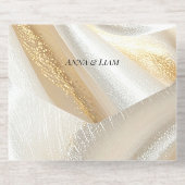 Luxury Gold Minimalist Invitation All-in-One-Einladung (Rückseite)