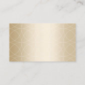 Luxury Gold Monogram Geometric Personal Shopper Visitenkarte (Rückseite)