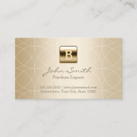 Luxury Gold Monogram Petroleum Engineer