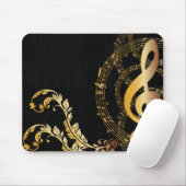 Luxury Gold Musiknote Mousepad (Mit Mouse)