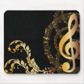 Luxury Gold Musiknote Mousepad (Vorne)