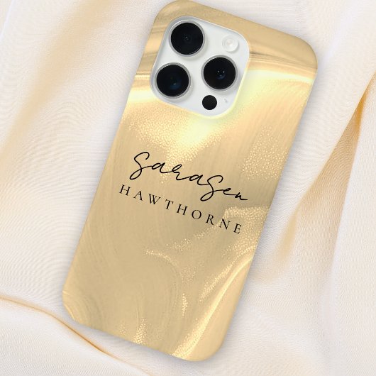 Luxury Gold Opal Eleganter Script Name Case-Mate iPhone Hülle
