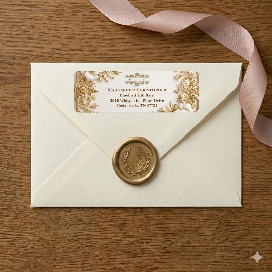 Luxury Gold Ornate Baroque Gilded Monogram Wedding