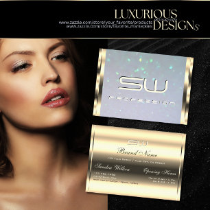 Luxury Gold Pearl Glitzer 3D Letters Openings Stun Visitenkarte