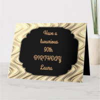 Luxury Gold Personalisiert 90. Geburtstag