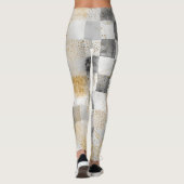 Luxury,Gold Pixels and Chessboard Leggings (Rückseite)
