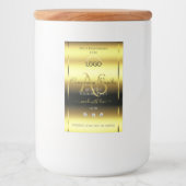 Luxury Gold Product Labels Jewels Monogram Logo Lebensmitteletikett (Vorderseite)