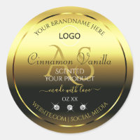 Luxury Gold Product Labels Jewels Monogram Logo