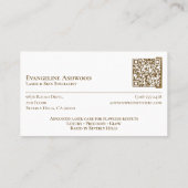 Luxury Gold Professional Laser Specialist Photos Visitenkarte (Rückseite)