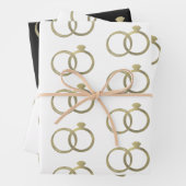 Luxury Gold Rings Wedding Geschenkpapier Set (Beispiel)