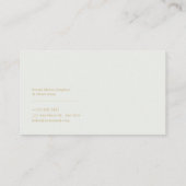 Luxury Gold Rococo Frame White Floral Victorian Visitenkarte (Rückseite)