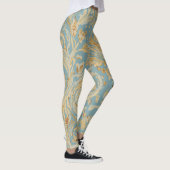 Luxury Gold Roses and Soft Blue Leggings (Rechts)