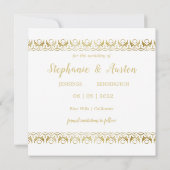 Luxury Gold Save the Date Einladung (Rückseite)