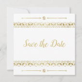 Luxury Gold Save the Date Einladung (Vorderseite)