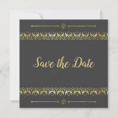 Luxury Gold Save the Date Einladung (Vorderseite)