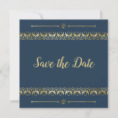 Luxury Gold Save the Date Einladung (Vorderseite)