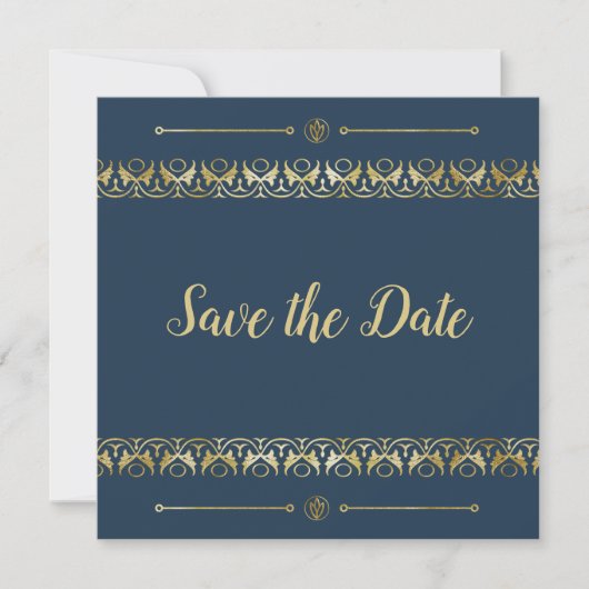 Luxury Gold Save the Date Einladung (Vorderseite)