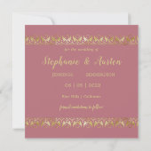 Luxury Gold Save the Date Einladung (Rückseite)