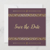 Luxury Gold Save the Date Einladung (Vorderseite)