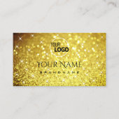 Luxury Gold Shiny Glitzer Luminous Stars Logo Visitenkarte (Vorderseite)