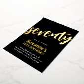 Luxury Gold "siebzig" Meilenstein 70. Geburtstag Folieneinladung (Gedreht)