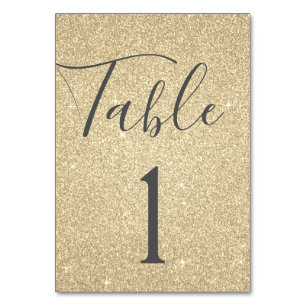 Luxury Gold Sparkle Tischnummer
