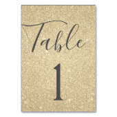 Luxury Gold Sparkle Tischnummer (Vorderseite)