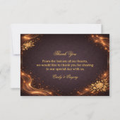 Luxury Gold Sparkle Wave Dankeskarte (Vorderseite)