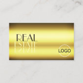 Luxury Gold Stilvolle Spiegelbriefe mit Logo Visitenkarte (Vorderseite)