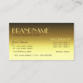 Luxury Gold Stylish Mirror Letters Beruflich Visitenkarte (Rückseite)