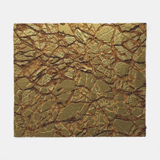 Luxury Gold Texture: 3D Elegance Fleecedecke (Vorderseite (Horizontal))