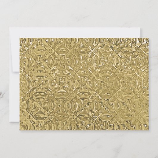 Luxury Gold Texture Two Border Three Monogram Mitteilungskarte (Rückseite)