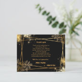 Luxury Gold THANK YOU Wedding Card (Stehend Vorderseite)