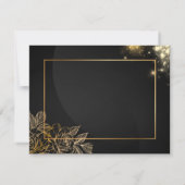 Luxury Gold THANK YOU Wedding Card (Rückseite)