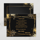 Luxury Gold THANK YOU Wedding Card (Vorne/Hinten)