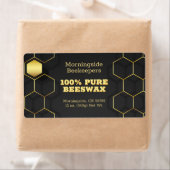 Luxury Gold und Black Honeycomb Adressaufkleber (Insitu)
