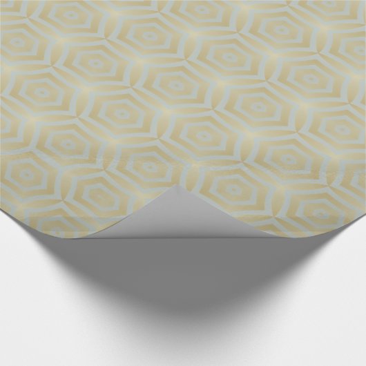 Luxury Gold und Ivory Gemustert Geschenkpapier (Ecke)