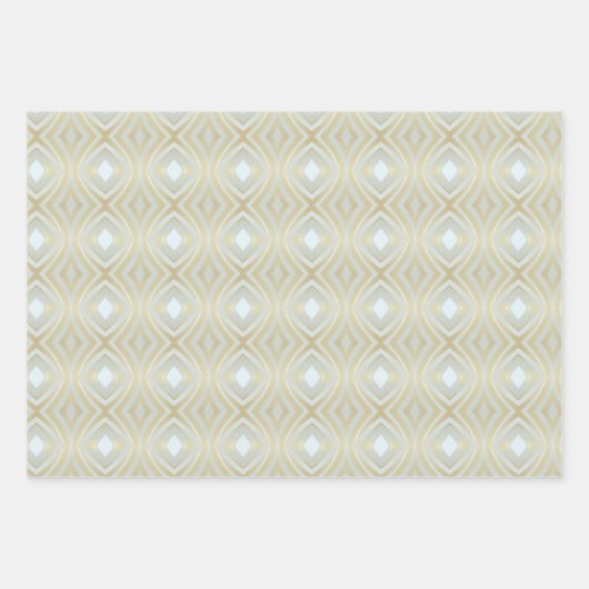 Luxury Gold und Ivory Gemustert Geschenkpapier Set (Vorderseite 2)