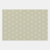 Luxury Gold und Ivory Gemustert Geschenkpapier Set (Vorderseite)