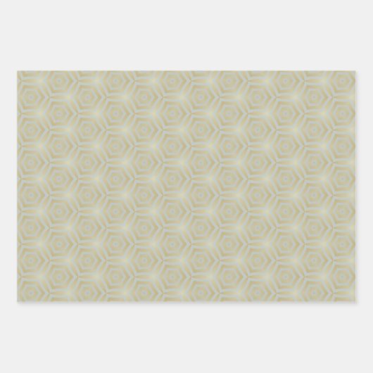 Luxury Gold und Ivory Gemustert Geschenkpapier Set (Vorderseite)