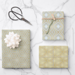 Luxury Gold und Ivory Gemustert Geschenkpapier Set
