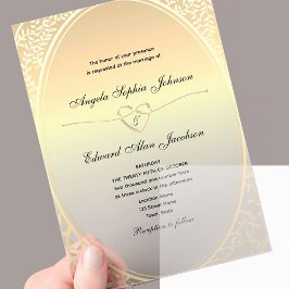 Luxury Gold Wedding Acryleinladungen
