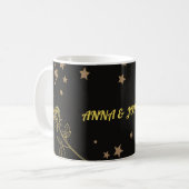 Luxury Gold  Wedding Card Kaffeetasse (Vorderseite Links)